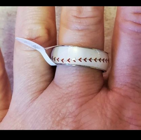 New stainless steel baseball band 8mm size 11 available I have basketball - Picture 1 of 2